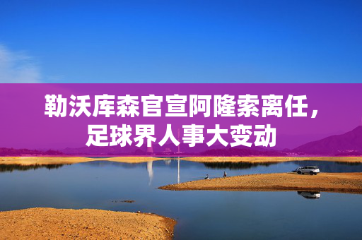 勒沃库森官宣阿隆索离任，足球界人事大变动