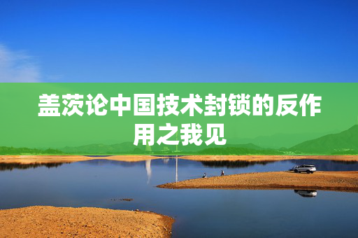 盖茨论中国技术封锁的反作用之我见