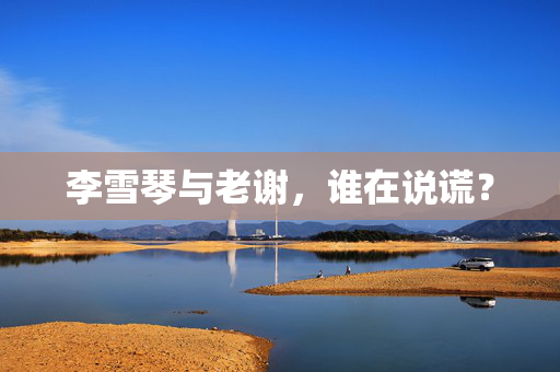 李雪琴与老谢，谁在说谎？