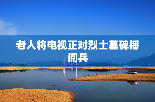 老人将电视正对烈士墓碑播阅兵