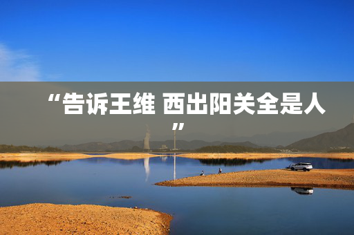 “告诉王维 西出阳关全是人”